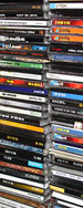 Music CDs stacked